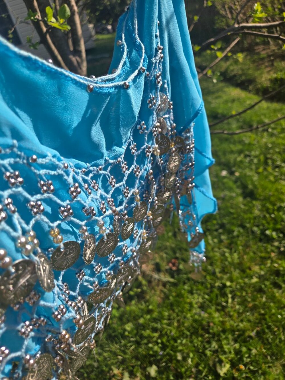 Chiffon belly dancing hip scarf /skirt /belt - Picture 7 of 9